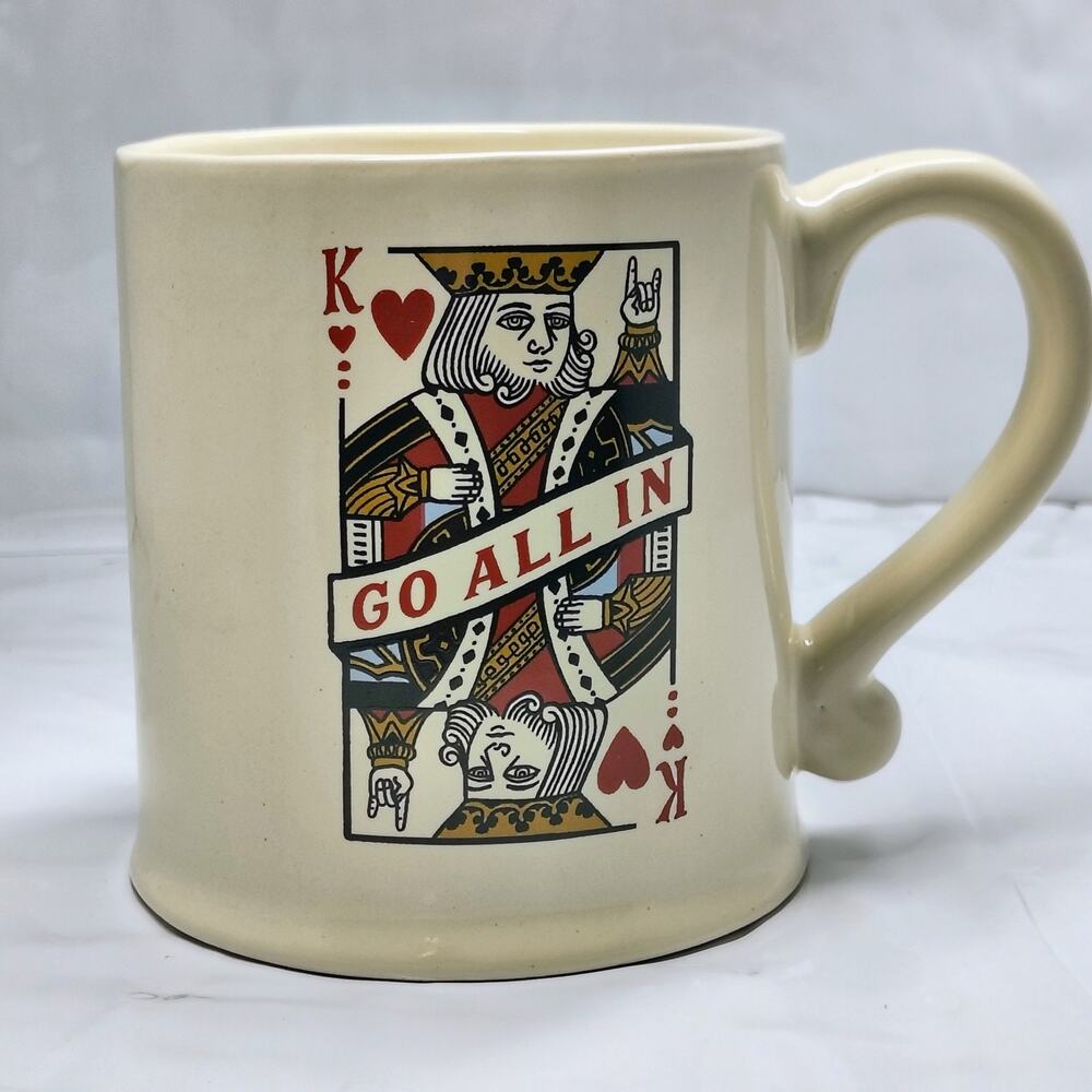 King of Hearts "Go All In" Large Coffee Mug